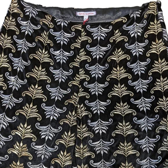 New Frances Valentine Petrie Metallic Embroidered Pants - Picture 10 of 13